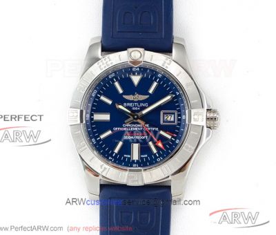 GB Factory Breitling Avenger II GMT Blue Dial 43mm Seagull ETA2836 Automatic Watch